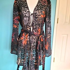 📢 Free People robe wrap shawl Flowing 🌟 Festival Goddess